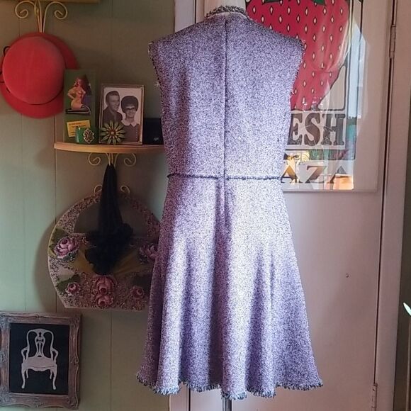 Rebecca Taylor ⭐ Pink Boucle Tweed Dress - Picture 6 of 12